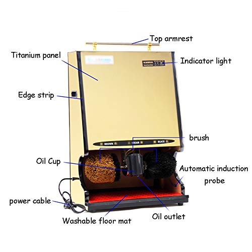 Schuhputzmaschine,Schuhputzmaschine Automatischer Sensor Schuhputzmaschine Haushalt Elektrische Schuhbürste Macehold Elektrische Schuhbürstenmaschine (53x30x84cm) Schuhbürsten (Color : 6, Size : 53x3