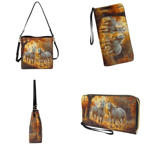 Set de Bolsos de Cuero para Mujer Tote Grande con Cartera miniatura 4