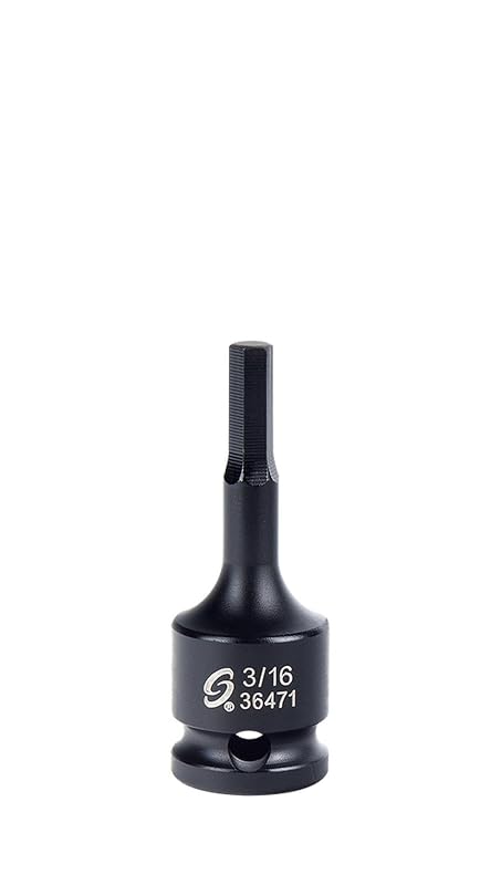Sunex Tools 36471 Soquete de Impacto com Ponta Sextavada de 4,8 mm, Encaixe de 9,5 mm (3/8 pol.)