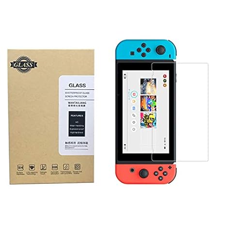 TCOS TECH Tempered Glass Screen Protector for Nintendo Switch.