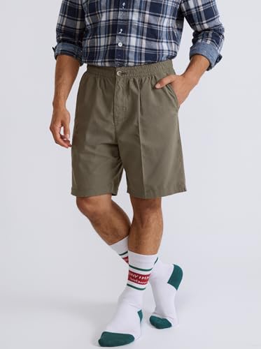 Mens Mid Calf Socks With Green&Burgundy Stripes 80% Cotton Comfortable For Daily Wear-3 Pairs Pack4