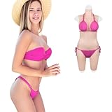 Cyomi Silicone Bodysuit D Cup Breastplate Apparel Male to Female,Realistic Fake Boobs Body Suit for Transgender Drag Queen