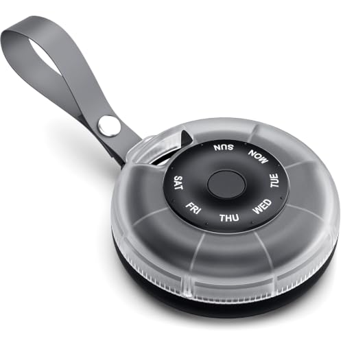 Pilulier 7 jours hebdomadaire et portable PULIV rotatif
