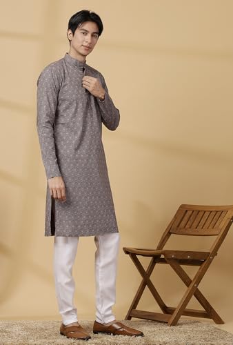 Image of Majestic Man Men's Cotton Regular Fit Casual Kurta