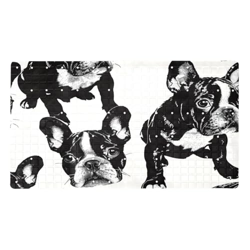 Tapis de bain bouledogue français antidérapant séchage rapide extra long durable - 2