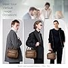SPAHER Men Leather Shoulder Bags Messenger Business Bag Handbags Crossbody Satchel Sling Waterproof Travel Bag Daily Man Bag Gift with Adjustable Shoulder Strap for Ipad 9.7 Inch Brown #1