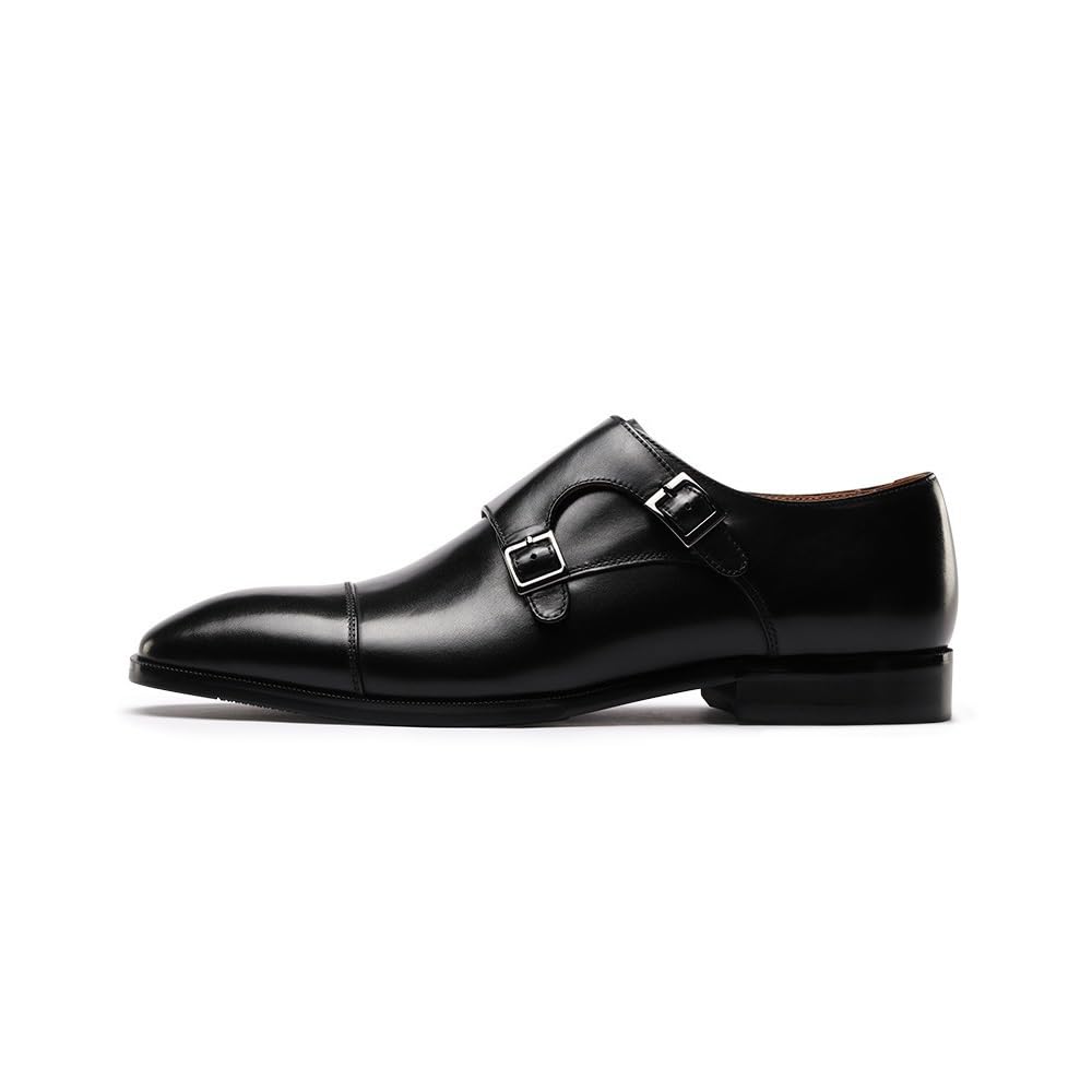 Rui Landed Scarpe Eleganti da Uomo for Uomo Scarpe a Punta Slip On in Vera Pelle Tinta Unita Monk-Strap Scarpe Basse for Ufficio Primo Strato di Pelle Bovina Scarpe da Uomo