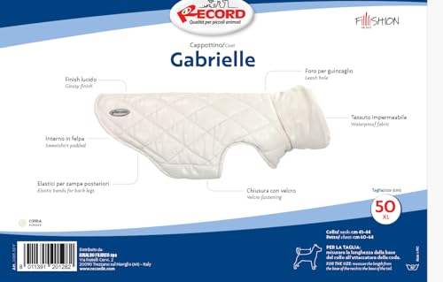 Record, Gabrielle Waterproof Coat for Dogs Stylish with Fleece Interior and Glossy Finish, Tear Closure - Image 3