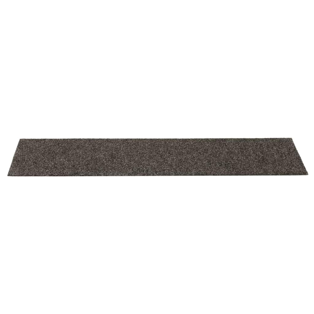 vidaXL Maty na schody samoprzylepne 30 szt. 76x20 cm Antracytowe