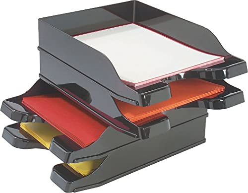 Deflecto 63904 bac d'empilage multidirectionnel noir 2/ST trieur courrier