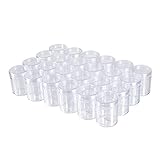 ⚜ EL PAQUETE INCLUYE: 24 Pack cajas con tapa; Capacidad: 40 ml; Medida: tamaño portatil y decente, alrededor de 39mm de diametro, 50mm de alto