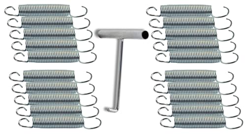 Jumpking Heavy Duty Trampoline Springs 8.5-inch for Trampolines, Stainless Steel Trampoline Replacement Springs Including Spring Pulling Tool (Set of 20)