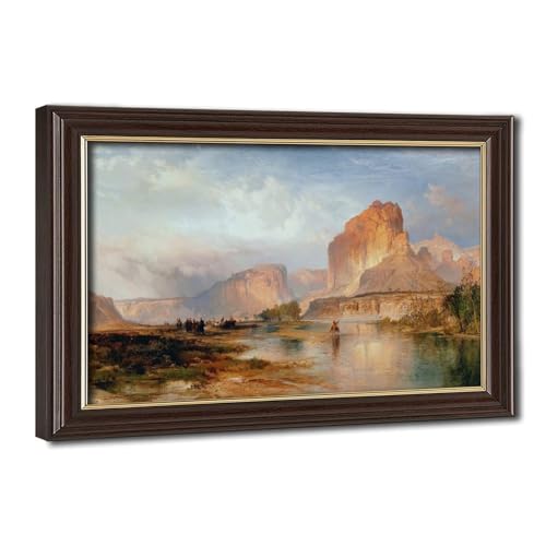 Impression sur toile rivière verte Thomas Moran décoration murale salon