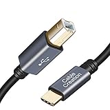 Printer Cable USB C to B 15FT CableCreation USB B to C Printer Cable Scanner Cable for HP Canon Brother Samsung MIDI Cable for Yamaha Casio Digital Piano MIDI Controller Electric Keyboard 4.5M Black
