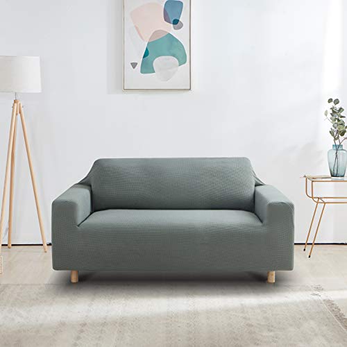 Furlinic Funda Sofa Elastica 2 Plazas Textile Anti Perros Antideslizante Poliéster Adaptable Fundas Sofa Relax Protectora Antipelos Verde 140-180cm