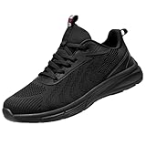 LARNMERN Men Non Slip Work Shoes Kitchen Restaurant Chef Shoe Zapatos De Trabajo Antideslizantes para Walking（Black，9.5）