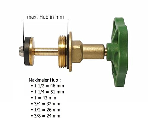 Fettkammer-Oberteil Ventiloberteil 1/2 - DN 15 für Schrägsitzventil Durchgangsventil Geradsitzventil (kurze Bauform)