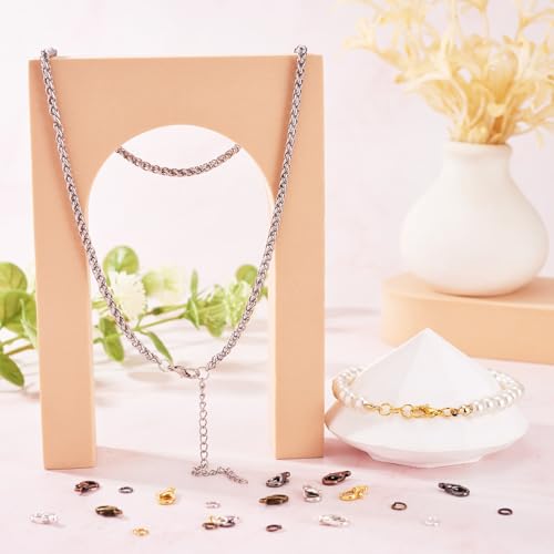 Pandahall 6 Colors Jewelry Finding Kits with 5mm Open Jump Rings & 12x6mm Lobster Claw Clasp for DIY Bracelet Necklace Jewelry Making