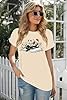 Cat Shirts for Women: Cat Mom T-Shirt Flower Graphic Tees Animal Lover Gifts Casual Short Sleeve Tops, Cream, M #2