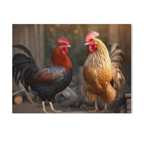Peinture coq poulet pour raviver un mur de salon blanc