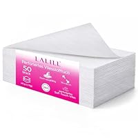 LALILL Perforiert Einweghandtücher 50 Stück 70x40 cm aus Vliesstoff - Einweg Handtuch, für Friseursalon, Schönheitssalon, Kosmetik Pediküre Medizin, Krankenhaus, Sauna, Hotel