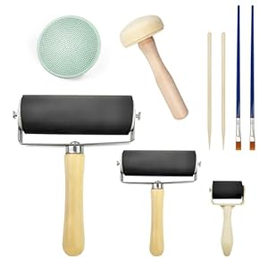 Gxwcyi 03 Linoldruck Handroller Set 3 Stück