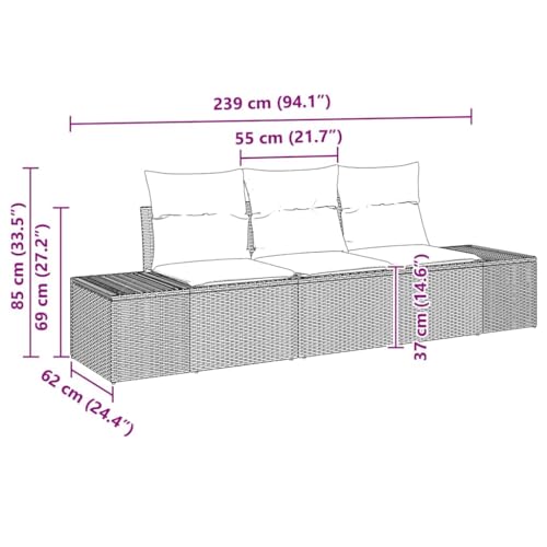 Ensemble de canapés modulables légers pour réaménager facilement un balcon encombré - 4