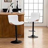 YOUNIKE Taburetes Altos de Cocina Juego de 2, Blanco