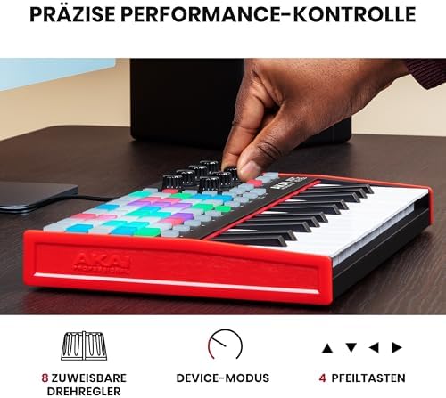 Bild 4 - Akai Professional APC Key 25 MK2 - USB MIDI Keyboard Controller für Clip-Launching mit Ableton Live Lite, 25-Tasten, 40 RGB Pads und 8 Drehreglern
