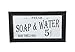 Ohio Wholesale Vintage Soap & Water Bath Sign Distressed Wood Old-Fashioned Script Country Decor, White