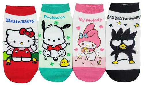 Image of JJMax Women's Kitty Cute Cartoon Cotton Blend Ankle Socks Sets