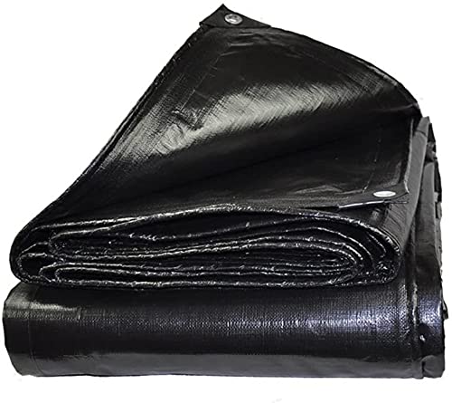 Lona impermeable negra de 180g para protección exterior multifuncional y cubiertas de tienda