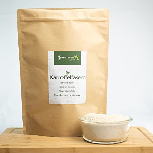 Foodtastic Kartoffelfasern 1100g / 1,1kg | Hoher Ballaststoffgehalt und kohlenhydratarm | Kartoffelfasermehl, glutenfrei und ohne Allergene Cover