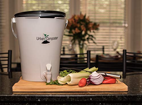 Exaco Trading Co. UCsmall B-K Urban Composter & Accelerator Spray Kit, 2.1 Gallon, Black
