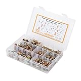 NOENNULL Metrischer Gewindeeinsatz, Verzinkte, Langlebige Möbelschraube für Schrank, 122-teiliges Muttern-Sortiment aus Karbonstahl für Kleiderschränke