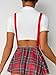 KJSUHFN Sexy Schoolgirl Lingerie Set for Women - Cosplay Roleplay Costume Halloween Outfit (White Red, Small)