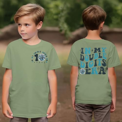 in My Double Digits Era Shirt Boys Birthday Tshirt 10 Year Old 10th Birthday Boy Outfit Kids Ten Bday Party Tee Top2