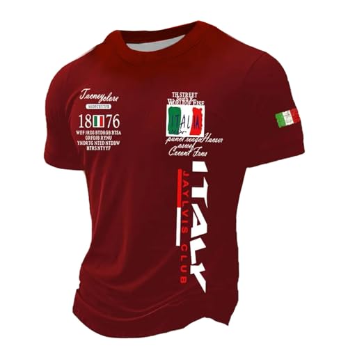 Lggwunsi maglia italia calcio, Maglietta Italia Calcio Uomo Manica Corta
