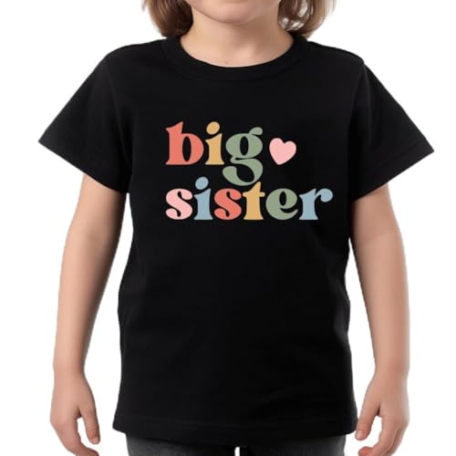 Image of Big Sister Shirt for Girls Toddler Kids Pregnancy Announcement Promoted to Big Sis T-Shirt Summer Short Sleeve Top