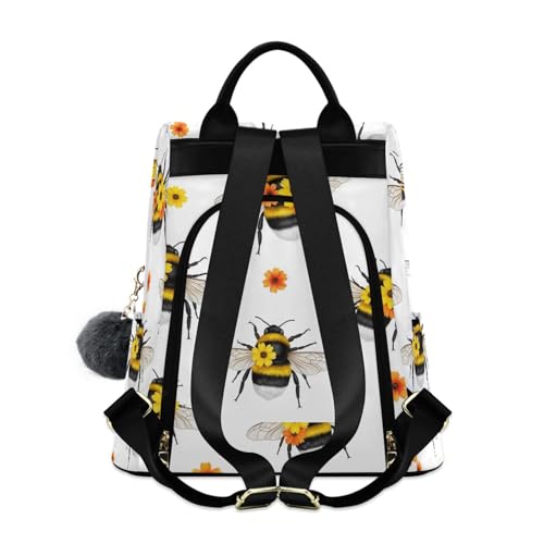 Sac à dos imprimé Bumblebees antivol avec fermeture éclair arrière et multibans - 2