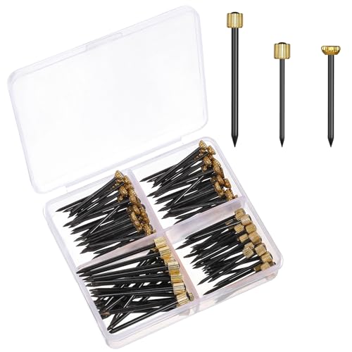 Image of 120 Pcs Picture Hanging Nails, 3 Styles Wall Decorative Nails for Hanging Pictures Picture Frame Hangers Nail Hardware Tool with Plastic Box for Claw Drywall Pictures Mirrors Painting Baskets