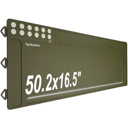 Aprikostein Gun Mat Cleaning Large 50.2" x 16.5" Rifle Shotgun Gunsmith Pad Magnetic Non-Slip Rubber Repair Workbench Mat Protects Work Surface from Solvents and Oil by Aprikostein - Used condition - US$33.38