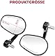 KEMIMOTO Lenkerendenspiegel Motorrad E-geprüft, 2 Stücke Universal Motorradspiegel für Lenker,360°drehbarer Lenkerspiegel Motorrad, 7/8 22mm Seitenspiegel Kompatibel mit Roller, ATV