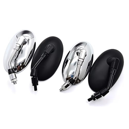 Rétroviseur moto universel 10mm anti vibration grand angle noir