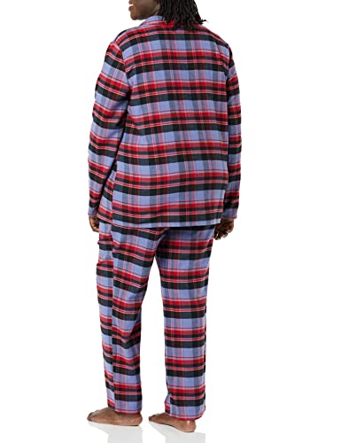 Image of Amazon Essentials Women's Flannel Long-Sleeve Button Front Shirt and Pant Pajama Set
