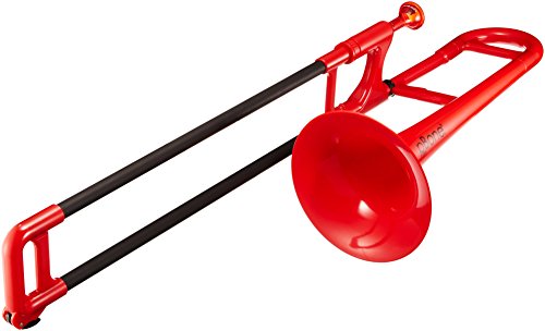 Pbone 700638 - Trombón con boquilla y funda, color Rojo