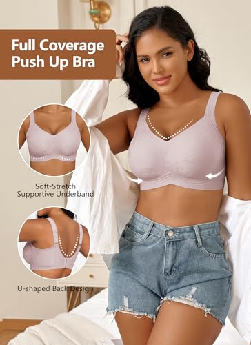 Image of Xcutting Women Wirefree Bras for Women Full Coverage No Underwire Everyday Bras Comfortable Wireless Padded Bras