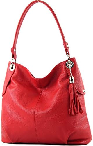 Sac Bandoulière Femme En Cuir Modamoda T63LEDER - Multi-compartiments, Réglable 68-130 Cm