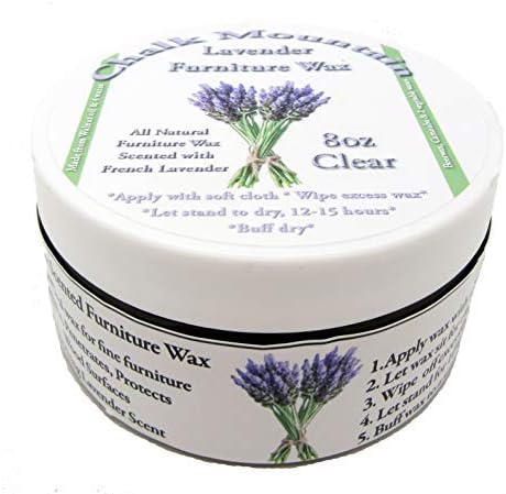 Aromatherapy French Lavender Clear Furniture Finishing Wax. Beautifys Protects Painted & Unfinished Wood 8oz