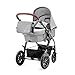 Kinderkraft Carrito Bebé 3 Piezas MOOV, Silla Paseo, Silla Coche, Plegable, Gris